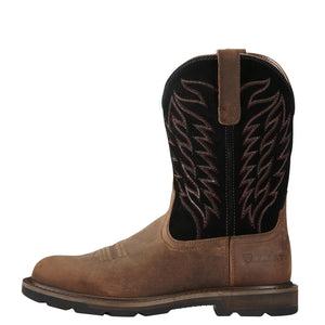 Ariat Men's Groundbreaker Pull-On Work Boot Brown 10020064