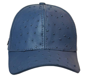 Gorra Original  Piel Avestruz Azul Mezclilla