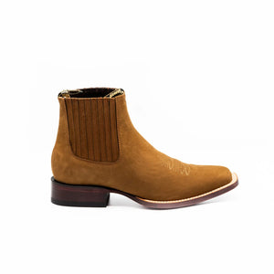 Wild West Boots - Men’s Nobuk Chedron Square Toe Short Boot -  282bm6350