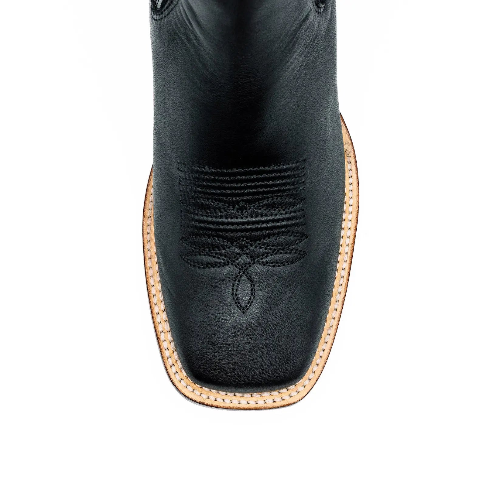 Wild West Boots - Men's Sqaure Toe Black Belmont Leather Short Boot - 282BM2105