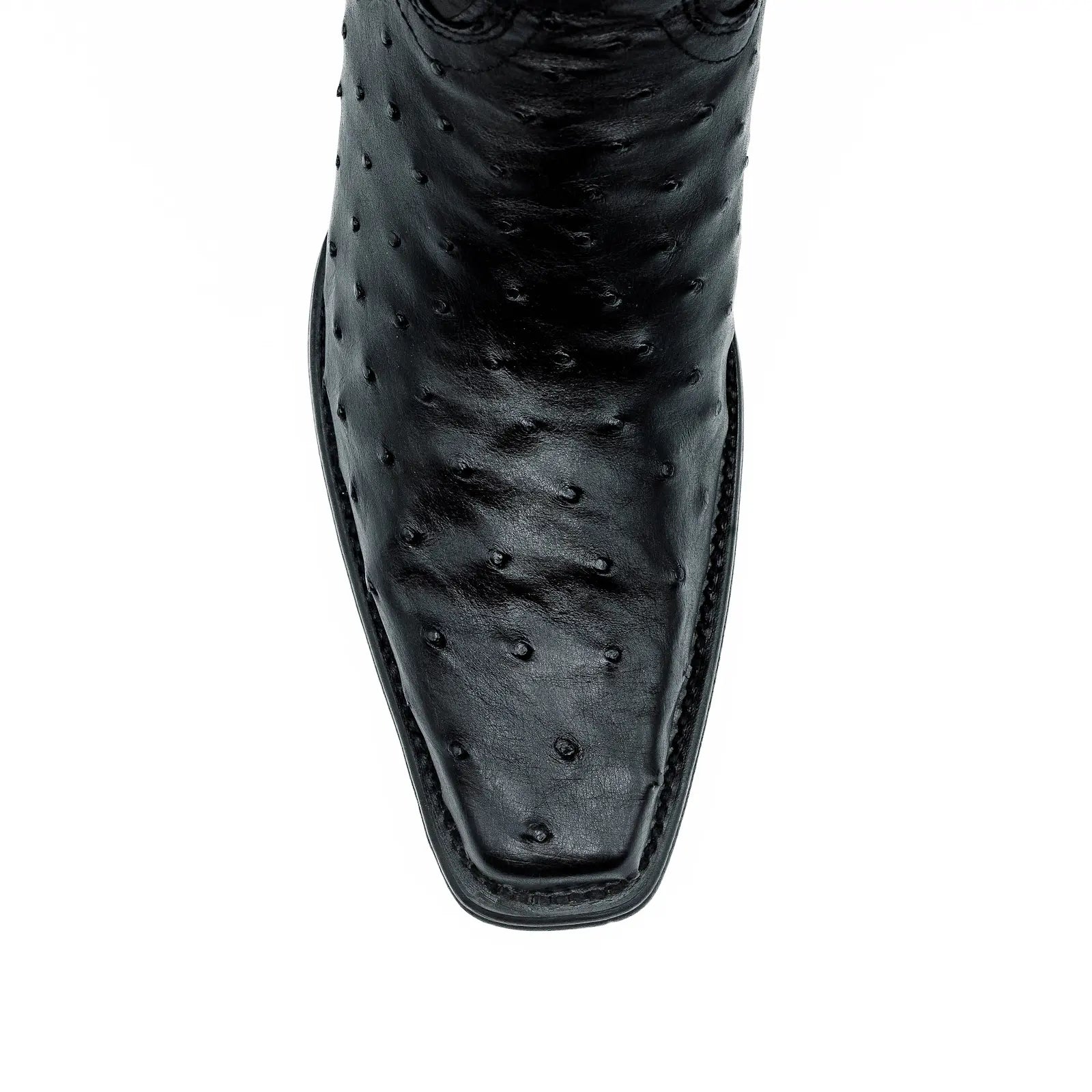 Wild West Boots - Men's NARROW SQUARE TOE OSTRICH BLACK - 277L0305
