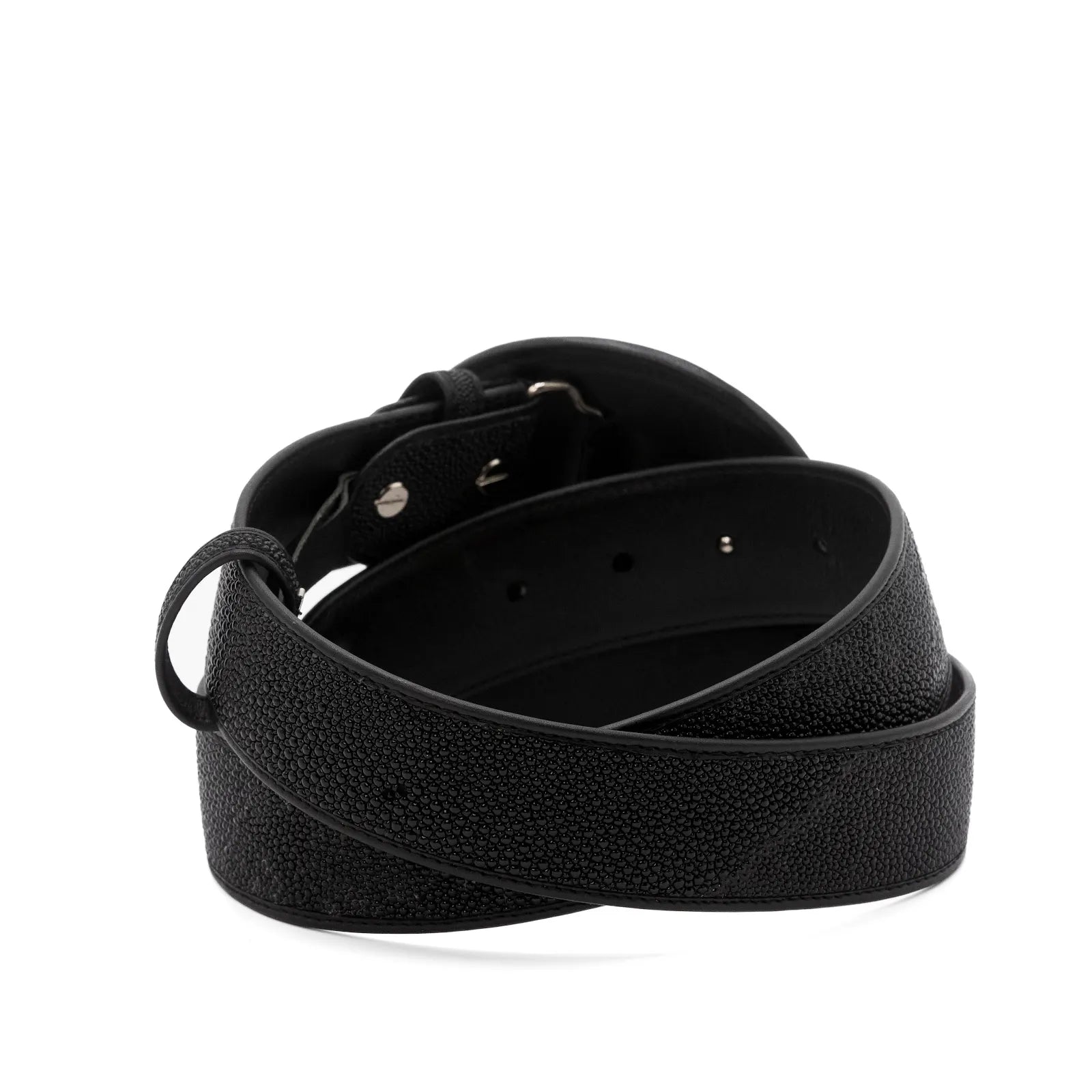 Wild West Boots – Men's 2C111205 | Single Pearl Stingray Leather | Black | Western Belt