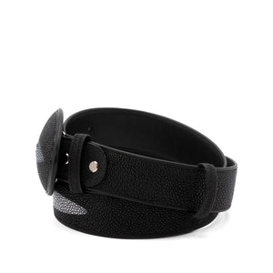 Wild West Boots – Men's 2C111205 | Single Pearl Stingray Leather | Black | Western Belt
