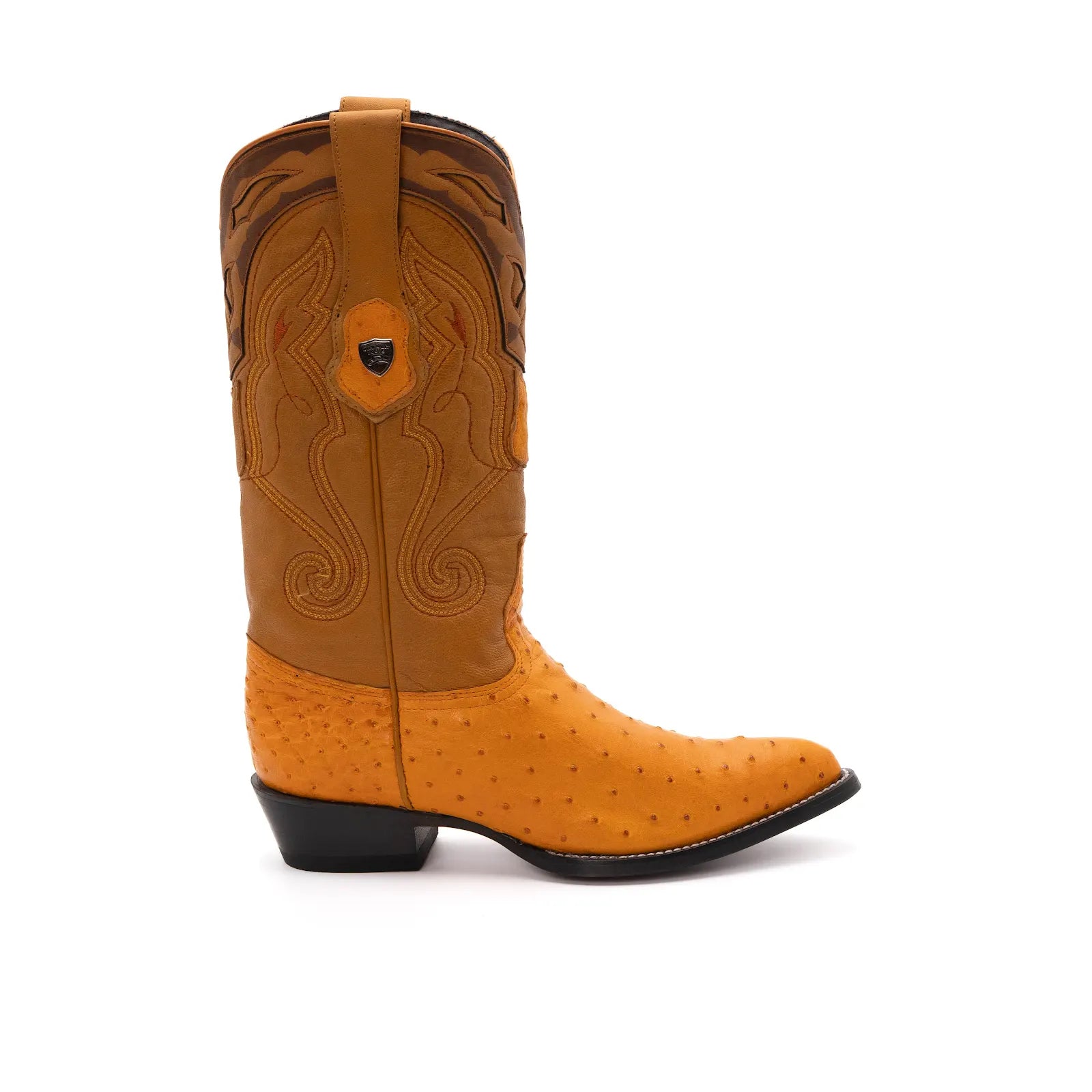 Wild West Boots – Men's 2990302 | J-Toe | Full Quill Ostrich Leather | Buttercup | Cowboy Boot