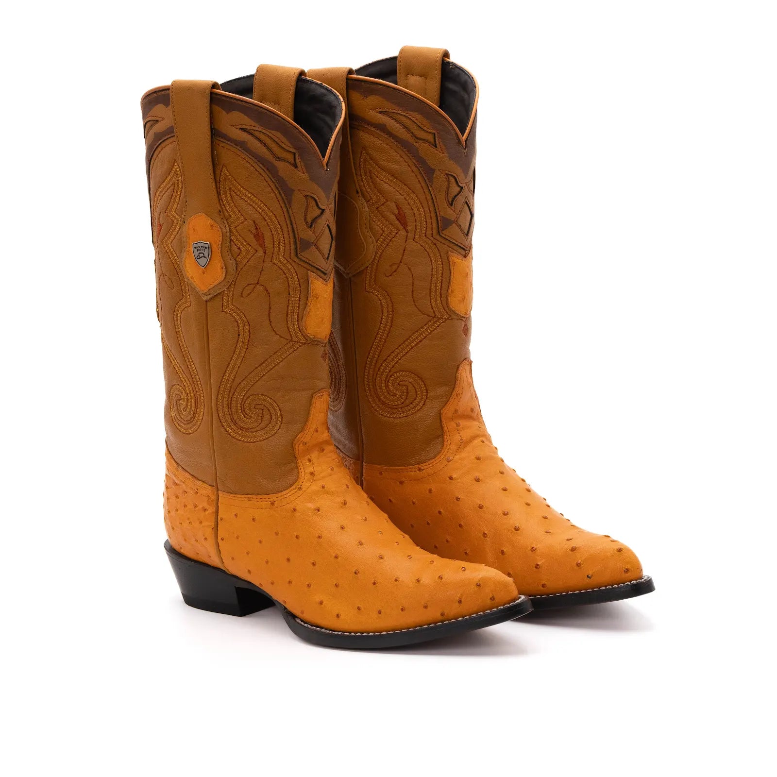 Wild West Boots – Men's 2990302 | J-Toe | Full Quill Ostrich Leather | Buttercup | Cowboy Boot