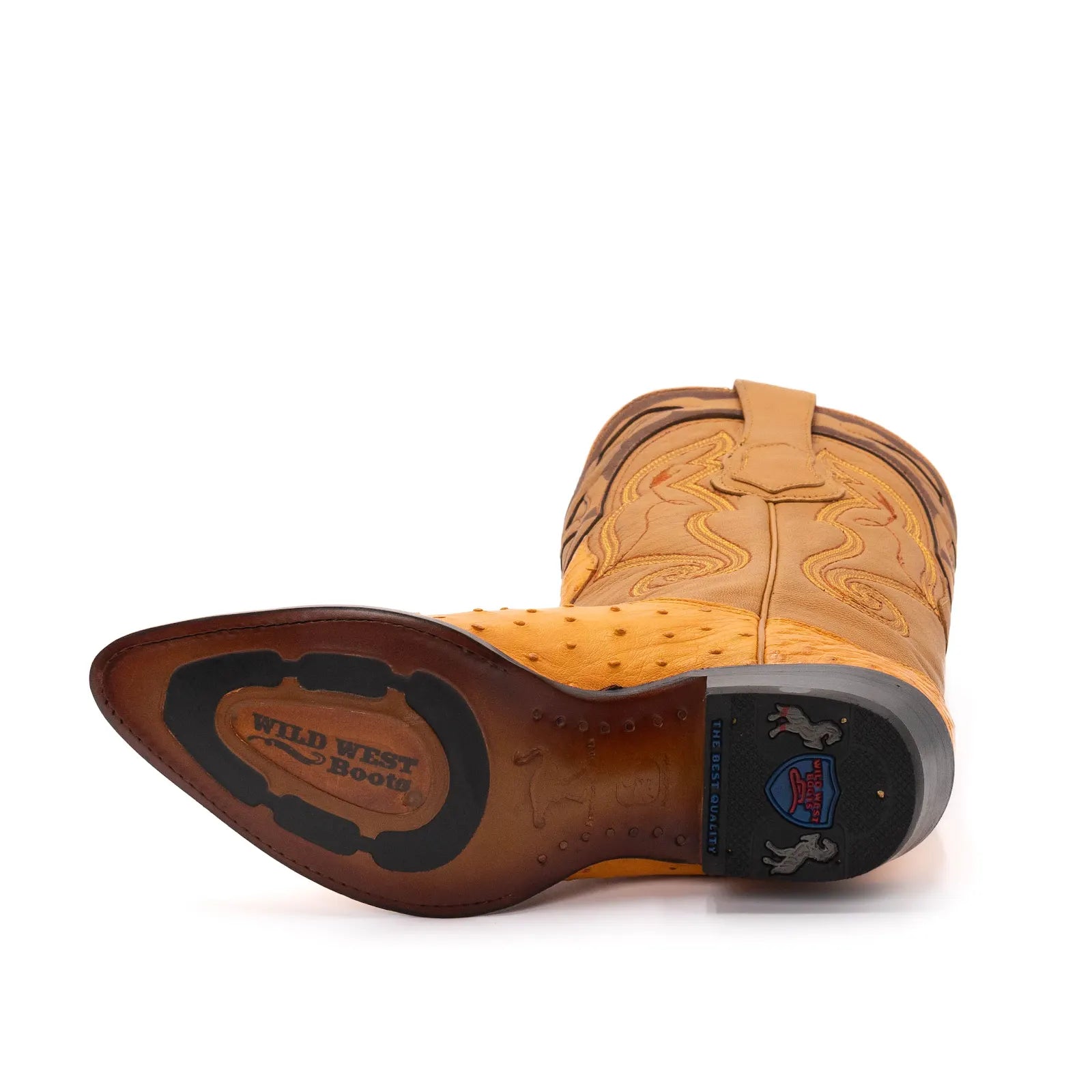 Wild West Boots – Men's 2990302 | J-Toe | Full Quill Ostrich Leather | Buttercup | Cowboy Boot