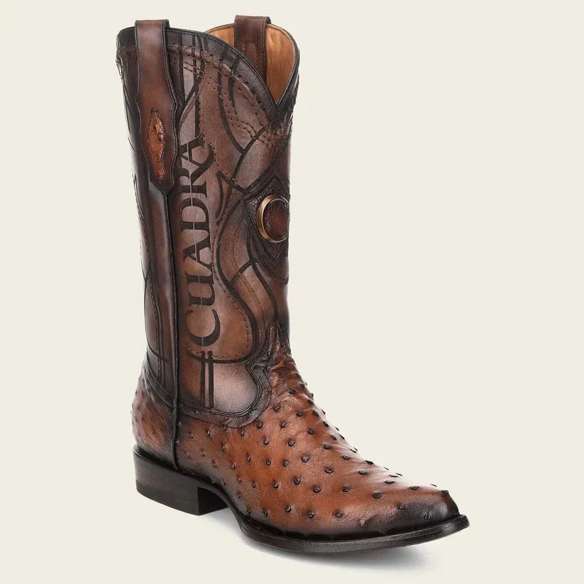 Cuadra Men's Ostrich Cowboy Boots Round Toe Style No.: 60811