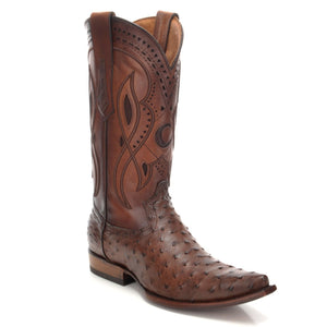 Cuadra Men's Ostrich Snip Toe Cowboy Boot Everest Chocolate - RR Western Wear, Cuadra Men's Ostrich Snip Toe Cowboy Boot Everest Chocolate