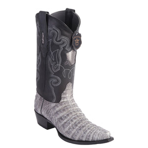 Los Altos Men's Caiman Belly Snip Toe Cowboy Boots