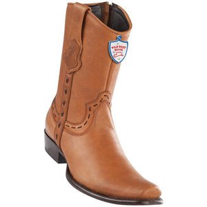 Wild-West-Boots-Mens-Genuine-Leather-Grisly-Leather-Dubai-Toe-Short-Boots-Color-Honey