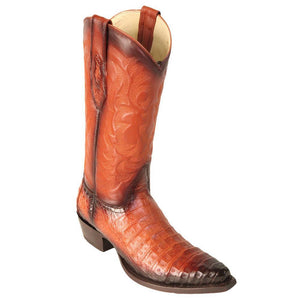 Los Altos Men's Faded Cognac Caiman Belly Snip Toe Cowboy Boot