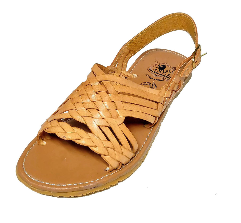 Womens Leather Sandals Huarache Color Tan