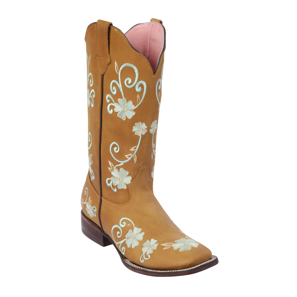 Quincy-Boots-Womens-Grasso-and-Crazy-Leather-Embroidered-Floral-Honey-Ranch-Toe-Western-Boot