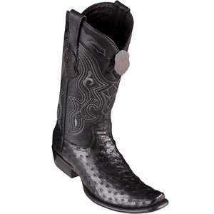 Los Altos Men's Ostrich Black Cowboy Boots - H79 Dubai Toe