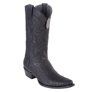 Los Altos Men's Black Grasso Snip Toe Western Boots